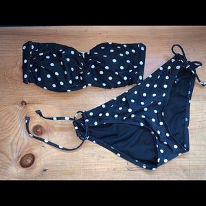 Strapless polka dot bikini size S